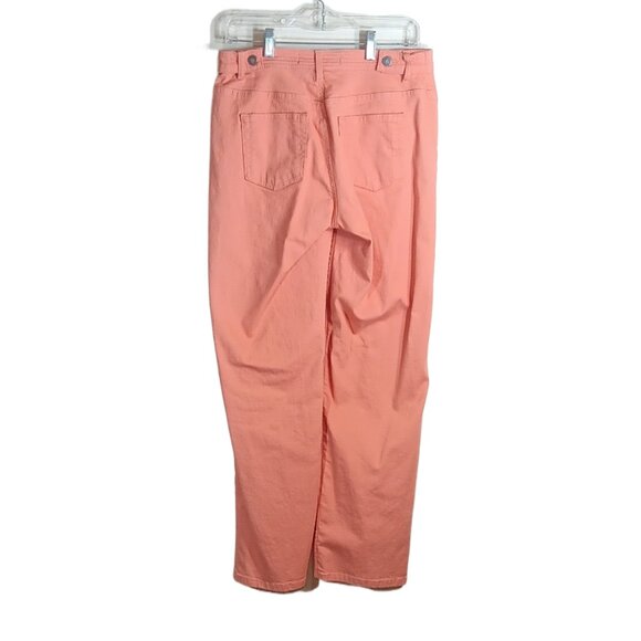 Liz Claiborne Straight Leg Jeans Womens 6 Pink Mid Rise Stretch Denim Y2K Style - Picture 2 of 5